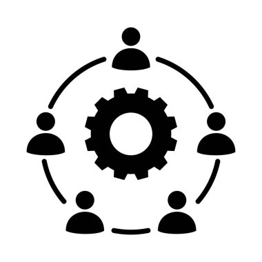 Takım çalışması simgesi vektör illüstrasyonu