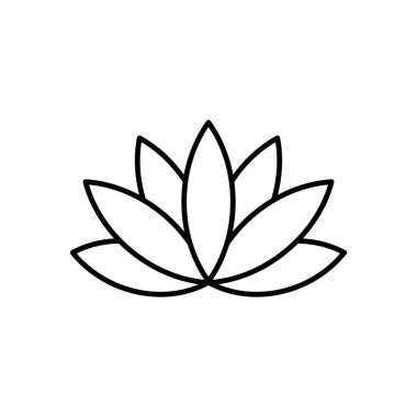Nilüfer çiçeği simgesinin vektör çizimi
