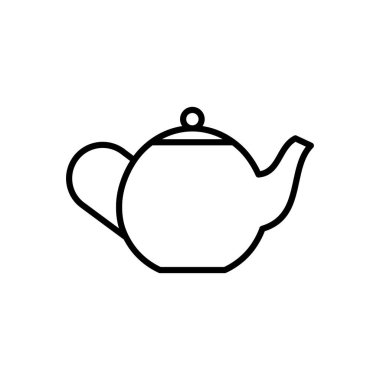 çaydanlık simgesi vektör illüstrasyonu