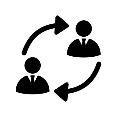 İş adamı ikonu. Beyaz arkaplanda izole edilmiş web tasarımı için iş adamı vektör simgelerinin basit çizimi