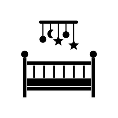 bebek beşiği simgesi, vektör çizimi