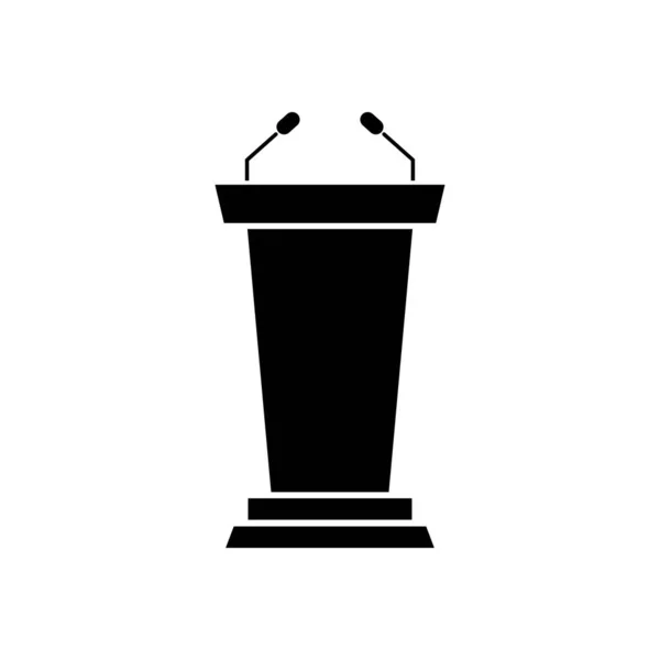 Tribune Icoon Speaker Symbool Plat Ontwerp Vectorillustratie — Stockvector