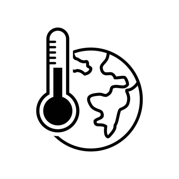 Vektorillustration Eines Thermometersymbols — Stockvektor