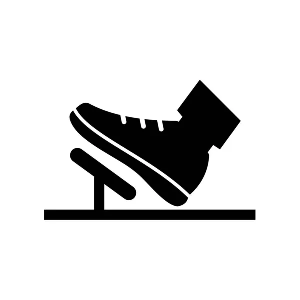 Buz Pateni Ikonu Vektörü Spor Ayakkabı Tabelası Izole Edilmiş Sembol — Stok Vektör