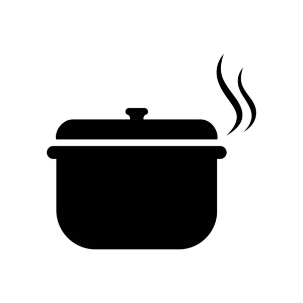 Cooking Pot Icon Vector Illustration — Stock Vector