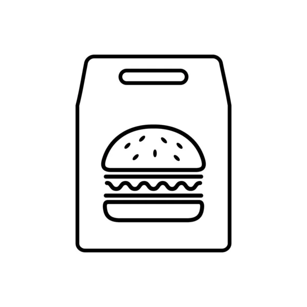 Burger Icône Vectoriel Illustration Graphisme — Image vectorielle