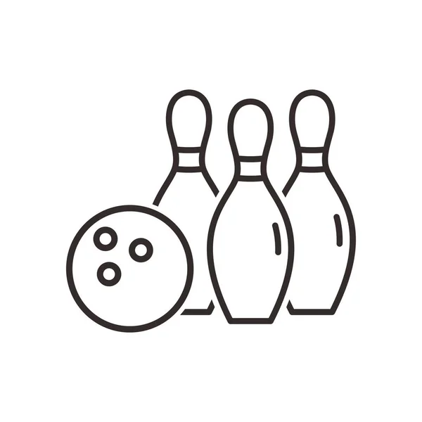 Bowlingball Symbol Vektor Illustration — Stockvektor