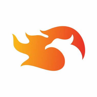 Ateş Alevi Logosu tasarım şablonu