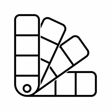 Palet dış hat biçim vektör simgesi