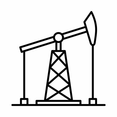 Yağ pompası ikonu. Web için bitki vektör simgelerinin özet çizimi