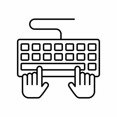 Klavye simgesi vektör illüstrasyonu