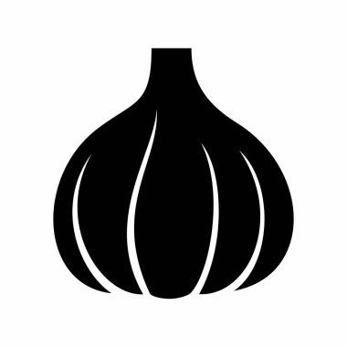 Sarımsak ikonu vektör illüstrasyonu