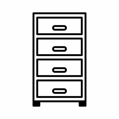 Kabine ikonu vektör illüstrasyonu