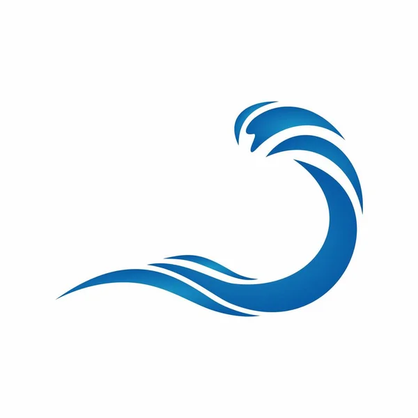Vatten Våg Logotyp Mall Vektor Ikon Illustration Design — Stock vektor
