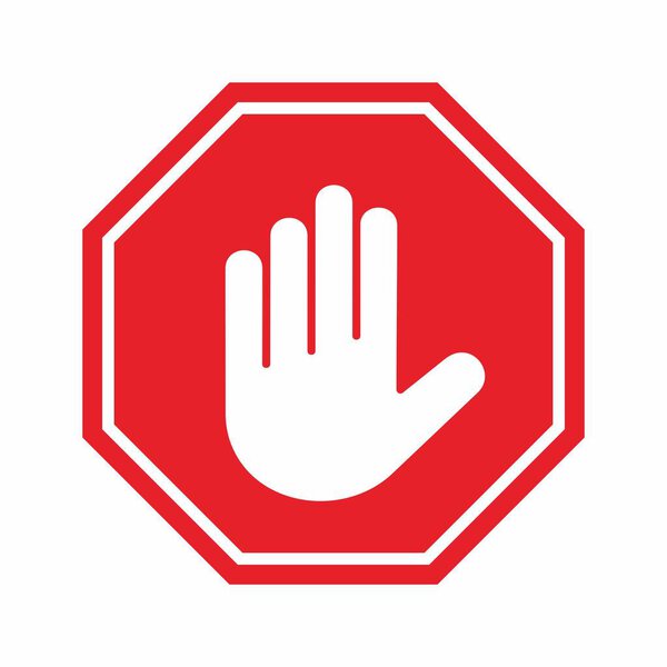 stop sign icon, vector illustration