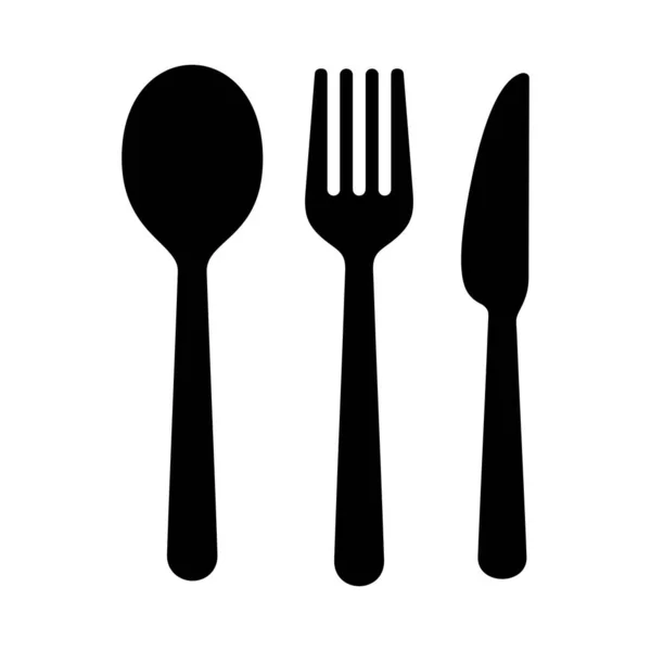 çatal ve kaşık simgesi vektör illüstrasyon grafik tasarımı