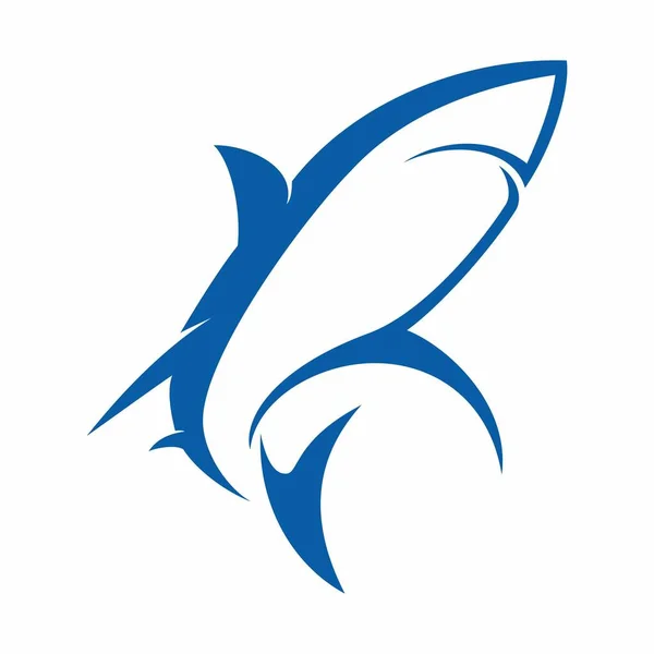 Azul Pez Logotipo Plantilla Vector Icono Ilustración Diseño — Archivo Imágenes Vectoriales