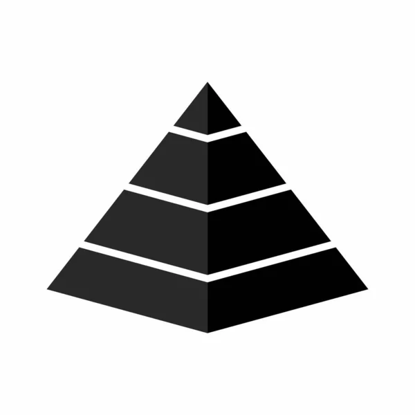 Piramis Ikon Vektor Illusztráció — Stock Vector