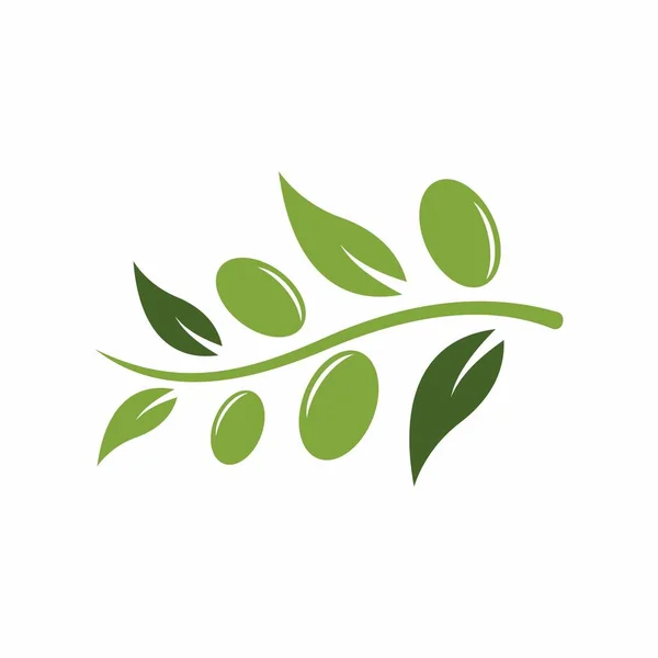 Yeşil Yaprak Logosu Vektör Çizimi — Stok Vektör