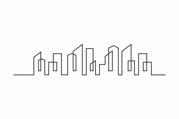 Stad Skyline Pictogram Vector Illustratie Ontwerp — Stockvector