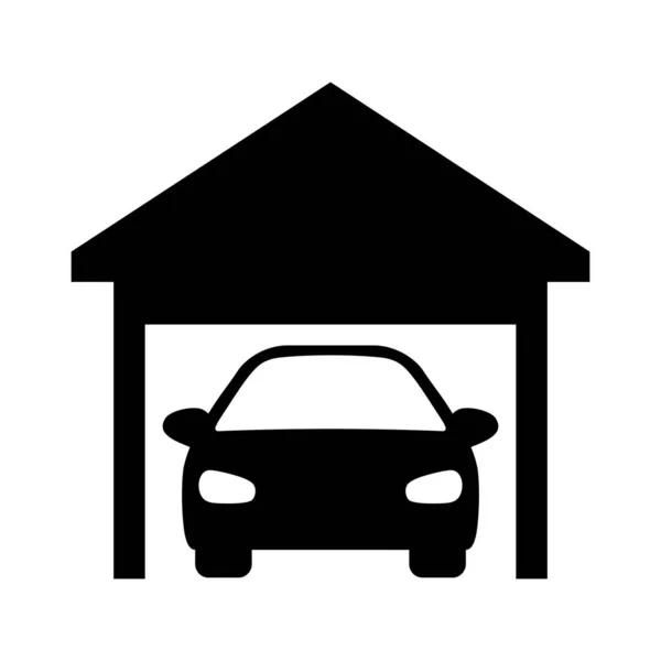 Araba Garajı Ikonu Web Için Vektör Simgelerinin Özet Çizimi — Stok Vektör