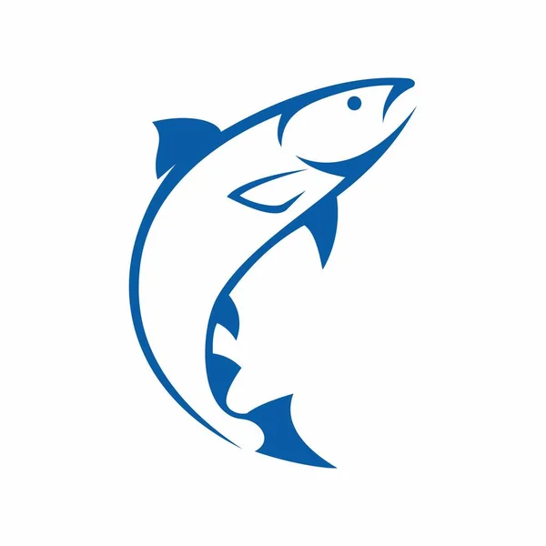 Fish Logo Design Vector Template — Stock Vector