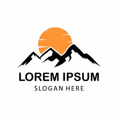 Dağ logosu tasarım vektör şablonu
