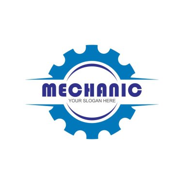 Gear Logo Şablonu vektör çizimi tasarımı