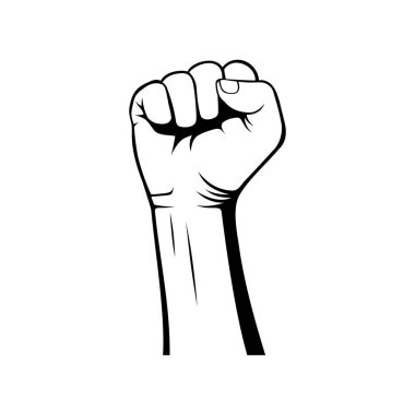 ilk protesto, el hareketi, vektör illüstrasyonu