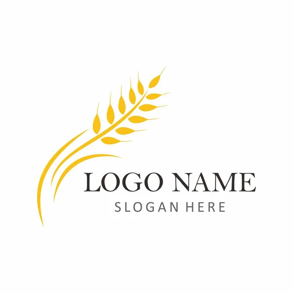 Дизайн Векторной Иконки Логотипа Пшеницы — стоковый вектор