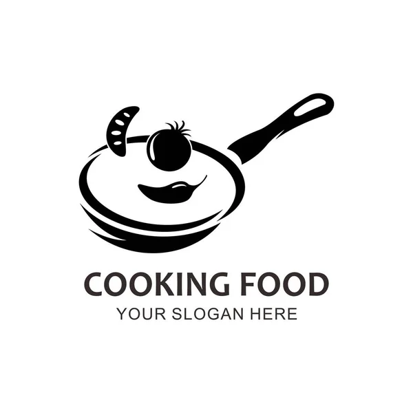 Gotowanie Jedzenie Kuchnia Posiłek Restauracja Logo Ikona Ilustracja Wektora — Wektor stockowy