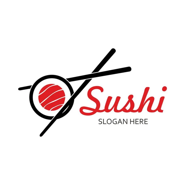 Suşi Logo Şablonu Vektör Çizimi — Stok Vektör