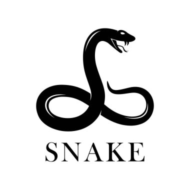 siyah yılan vektör logosu