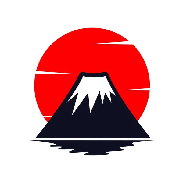 Dağ Simgesi Logo Vektör Illüstrasyonu — Stok Vektör