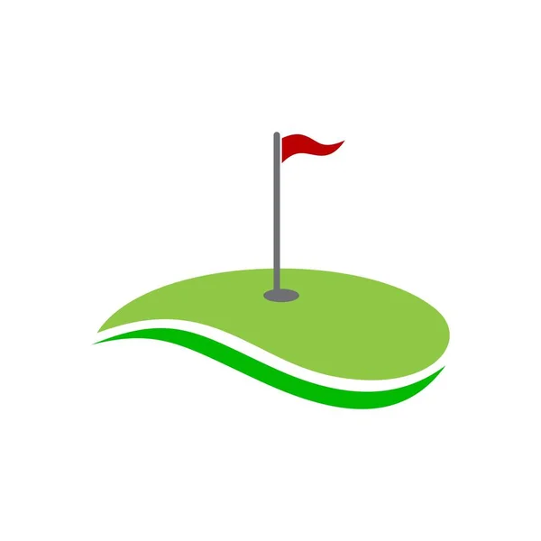 Golf Labda Zászló Ikon Vektor Illusztráció Eps — Stock Vector
