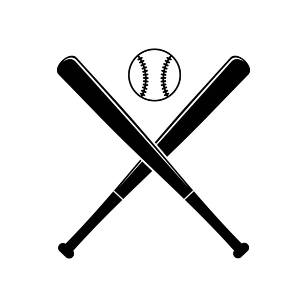 Béisbol Murciélagos Vector Logo — Archivo Imágenes Vectoriales