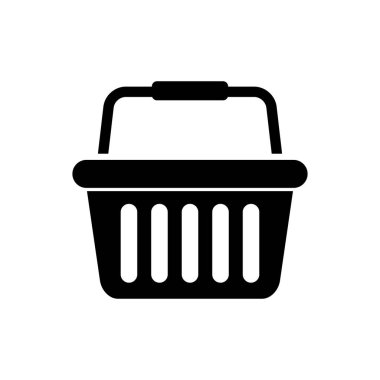 Alışveriş sepeti ikonu vektör illüstrasyonu