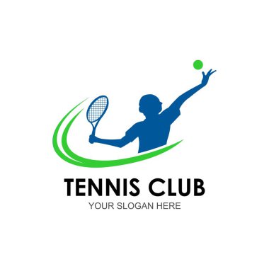 Tenis logosu tasarım vektör şablonu
