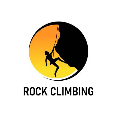 Bir spor logosu ile bir kadının siluetinin vektör çizimi