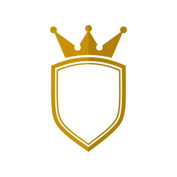 Shield Crown Icon Vector Illustration Design —  Vetores de Stock