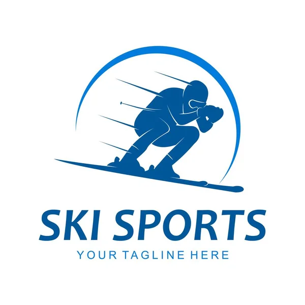 Sport Logo Vorlage Mit Mann Und Frau — Stockvektor
