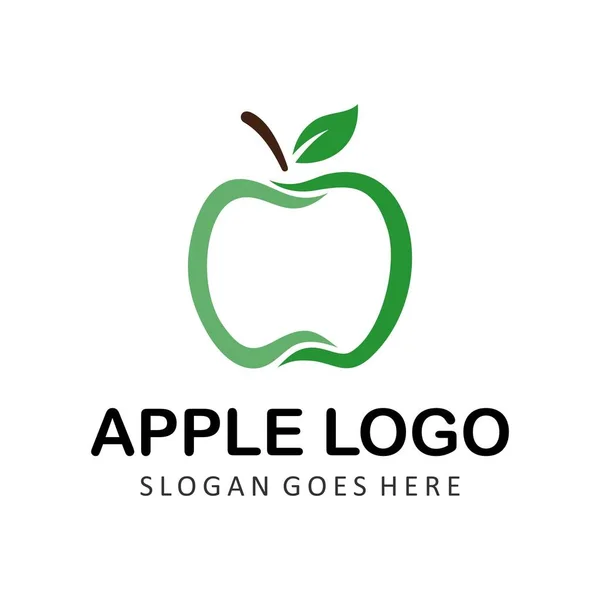 Apple Logotyp Mall Vektor Ikon Illustration Design — Stock vektor
