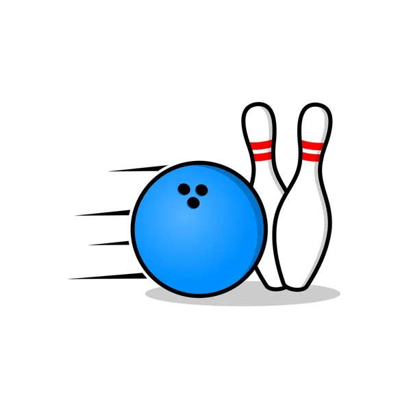 Bowling Labda Ikon Vektor Illusztráció — Stock Vector