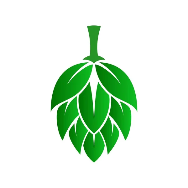 Folha Verde Logotipo Ícone Vetor Ilustração Design — Vetor de Stock