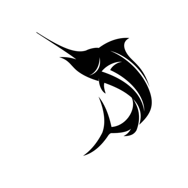 Marlin Poisson Vecteur Logo — Image vectorielle