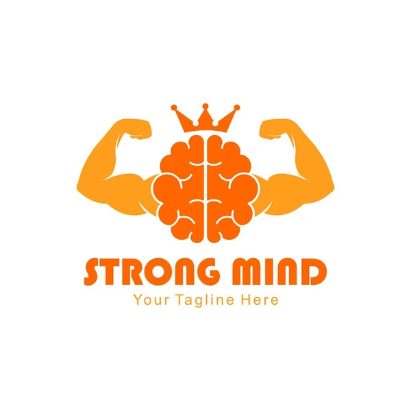 Logo Fitness Cervello Umano Assistenza Sanitaria Illustrazione Vettoriale — Vettoriale Stock