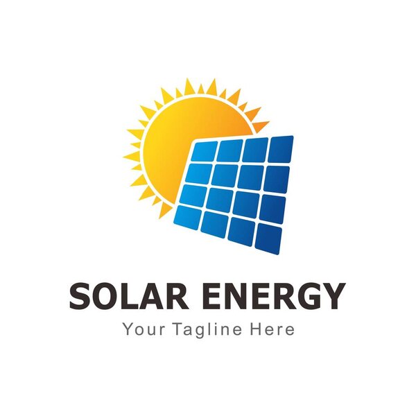 solar panels icon. eco energy logo design inspiration and nature element. innovation, renewable, environment, and