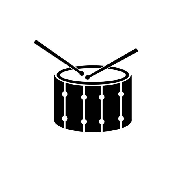 drum icon vector. thin line sign. isolated contour symbol illustration