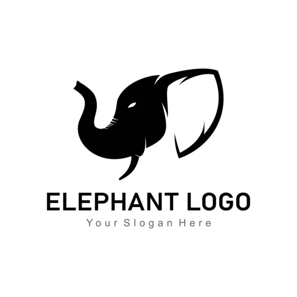 Stock vector vector illustration of a elephant head logo