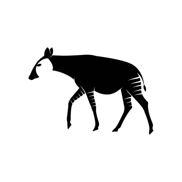 Vektorová Ilustrace Siluety Divokého Zvířete — Stockový vektor
